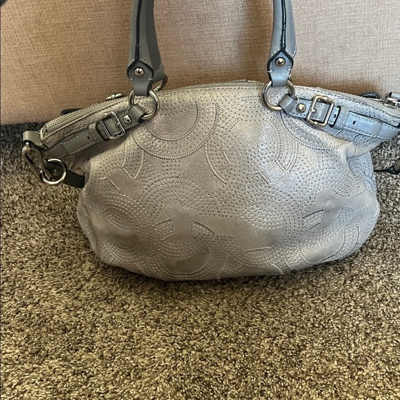Coach Gray Metallic handbag - Picture 3 of 7